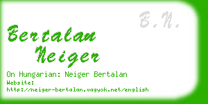 bertalan neiger business card